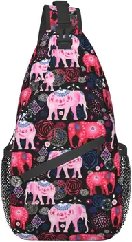 Нагрудные сумки с африканскими этническими слонами, сумка через плечо, рюкзак для путешествий, Походный рюкзак, повседневный рюкзак для женщин и мужчин